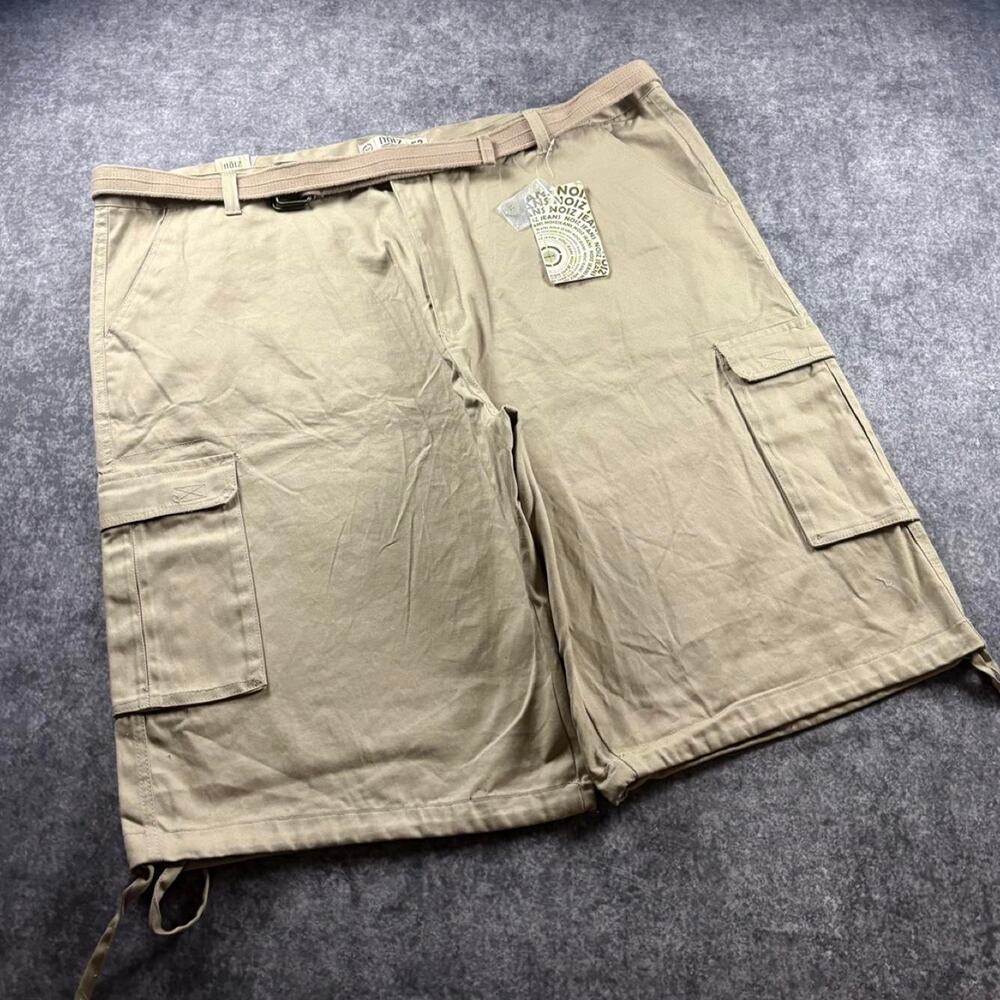 Vintage Noiz Premium Men’s W52 Cargo Shorts Khaki Baggy Y2K Deadstock NOS